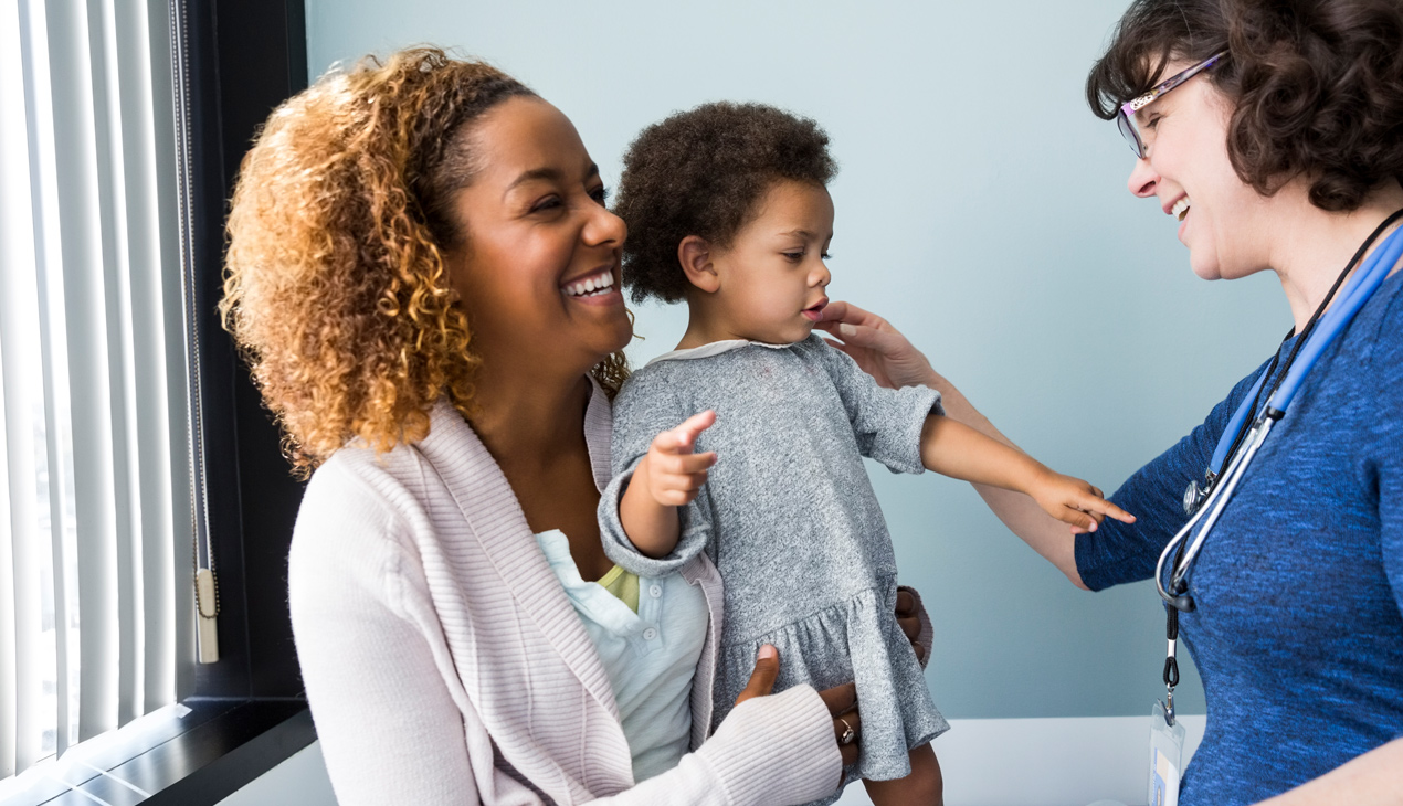 Parent, child and pediatrician