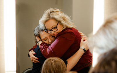 Wig Boutique Picture of Angie and Michelle hugging