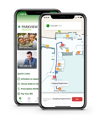 Parkview health app screenshots